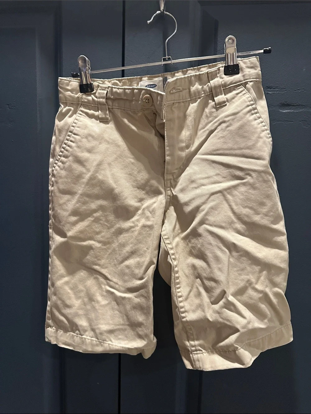 Old Navy kids Flat-Front Chino Shorts — Beige